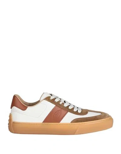 Tod's Luxurious Leather Multicolor Sneakers In Tan