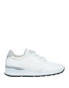 Tod's Man Sneakers White Size 9 Leather, Textile Fibers In White
