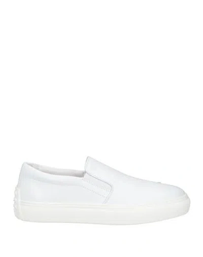Tod's Man Sneakers White Size 9 Soft Leather