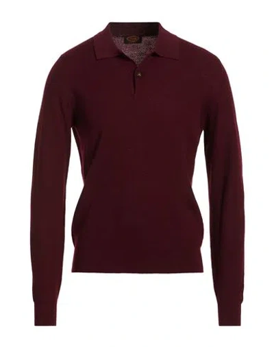 Tod's Man Sweater Burgundy Size Xl Virgin Wool