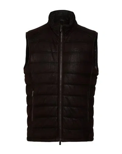 Tod's Man Vest Brown Size 38 Leather