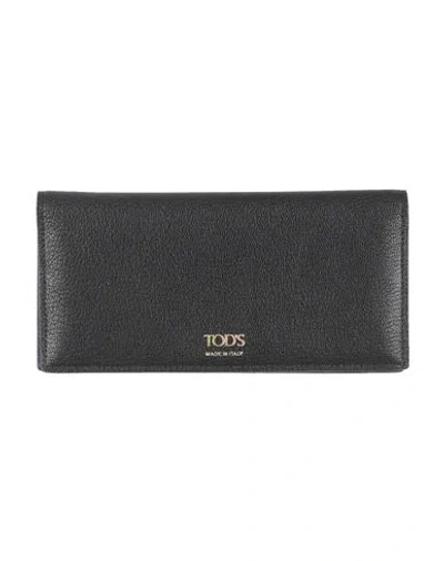 Tod's Man Wallet Black Size - Goat Skin