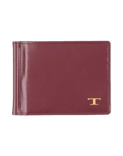 Tod's Man Wallet Burgundy Size - Leather In Red