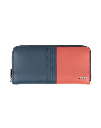 Tod's Man Wallet Midnight Blue Size - Leather