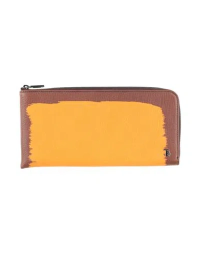 Tod's Man Wallet Orange Size - Leather