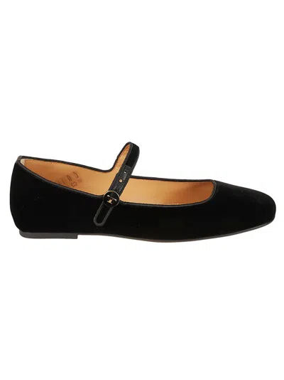 Tod's Mary Jane-inspired Calfskin Flat Shoes In Black
