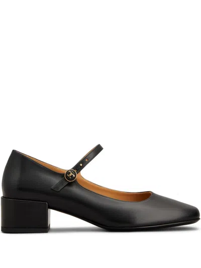 Tod's Mary Jane Leather Pumps In Black