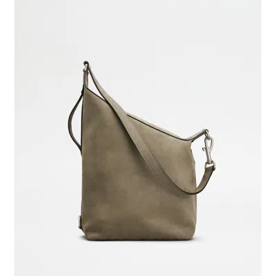 Tod's Meda Bag In Nubuck Small In Beige