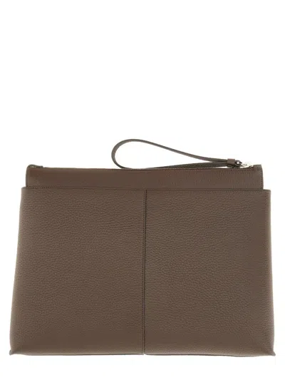 Tod's Medium Document Holder In Brown