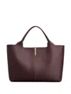 Tod's Medium Leather Shopping Bag With Gold-tone Hardware
