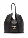 Tod's T Timeless Shopping Bag In Black