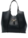 Tod's Medium Leather Tote Bag In Blue