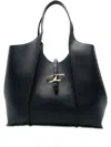 Tod's Medium Leather Tote Bag In Blue