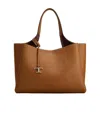 Tod's Medium Leather Tote Bag In Brown