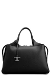 Tod's Medium Apa Bauletto Leather Top-handle Bag In Nero