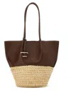 Tod's Shopping Bag With Long Handles And Woven Base In Burgundy