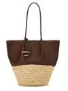 Tod's Shopping Bag With Long Handles And Woven Base In Brown