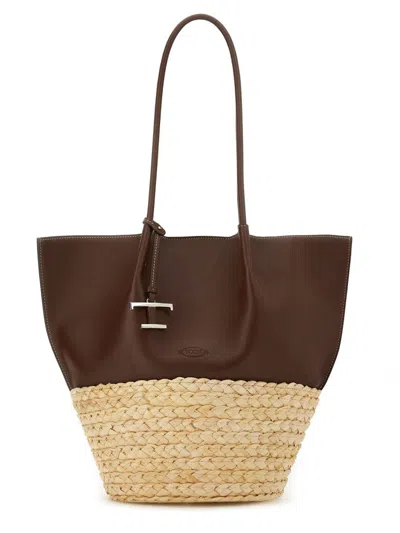 Tod's Medium Shopping Bag In Brown