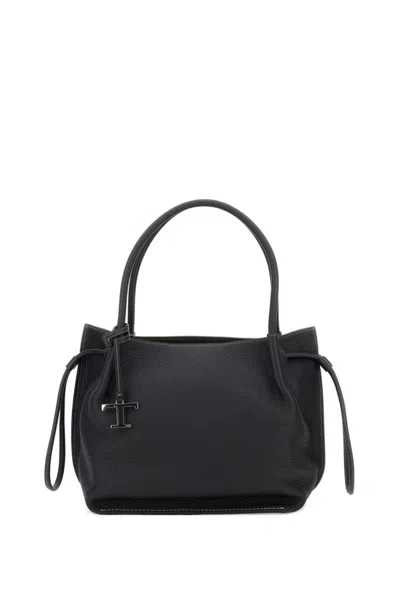 Tod's Medium-small Br Shopping Bag In Black