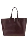 Tod's Medium-small ' Di Bag Folio' Shopping Bag In Burgundy