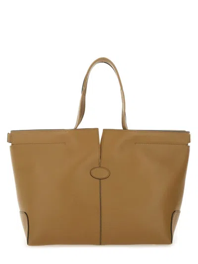Tod's Medium-small "di Bag Folio" Tote Bag In Red