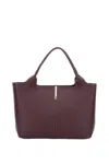 Tod's Medium-small Ebr Shopping Bag In Burgundy