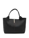 Tod's Medium-small Leather Shopping Bag In Black