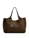 Tod's T Pendant Logo Medium 2 Handles Bags In Brown