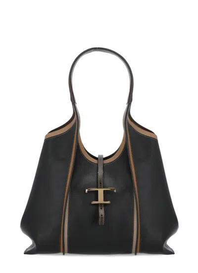 Tod's Leather Shoulder Bag In Black