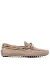 Tod's Men Gommini Nubuck Driving Shoes In Beige