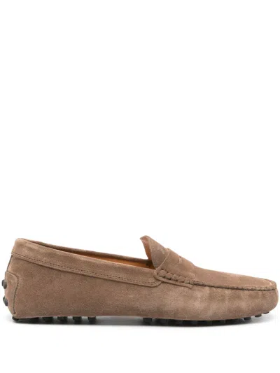 Tod's Men Gommino Suede Leather Loafers In Multicolor