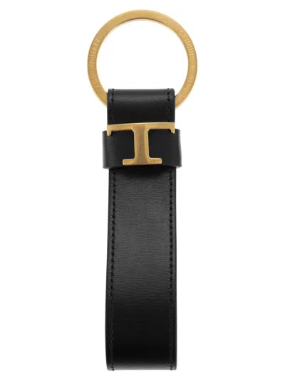 Tod's Men Leather Keyring In Black
