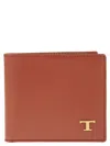 Tod's Men Leather Wallet With Logo In Multicolor
