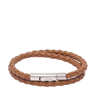 Tod's Men Mycolors Leather Bracelet In Brown
