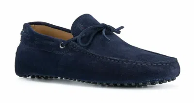 Pre-owned Tod's Men's Shoes Loafers Gommino Driver Suede $495 Мужская Обувь 男鞋 남성용 신발 In Blue