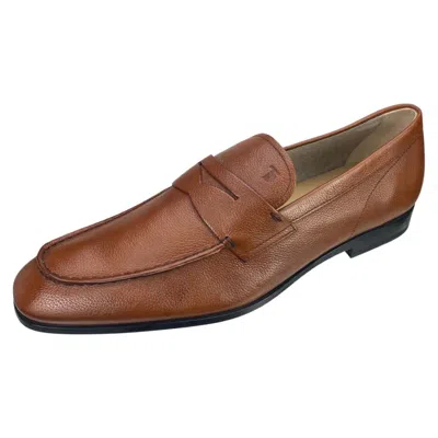 Pre-owned Tod's Men's Shoes Penny Loafer In Tan
