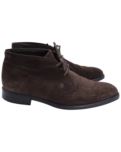 Tod's Men's Suede Lace-up Boot (authentic Pre-loved) In Brown