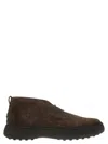 Tod's Men Suede Leather Ankle Boots In Multicolor