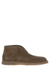 Tod's Men Suede Leather Boots In Brown
