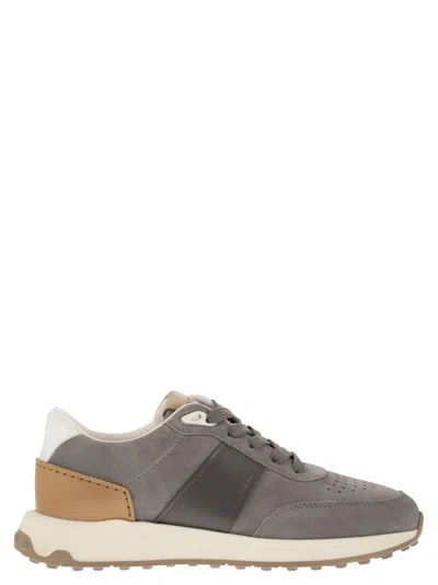 Tod's Panelled Suede Sneakers In Multicolour