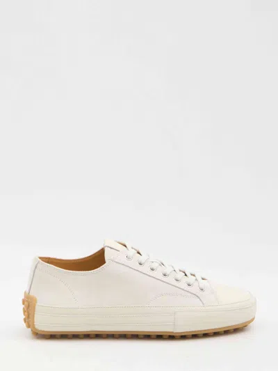 Tod's Men Suede Leather Sneakers In White