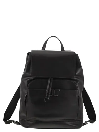 Tod's Men Zaino T Timeless In Pelle Medio In Black