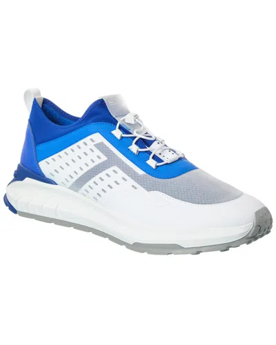 Tod's Mesh & Leather Sneaker In Blue