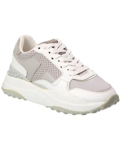 Tod's Mesh & Leather Sneaker In White