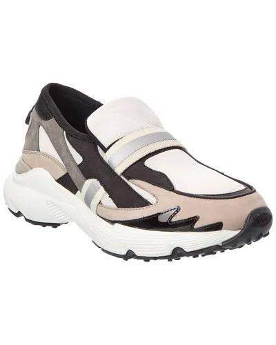 Tod's Mesh & Leather Sneaker In White