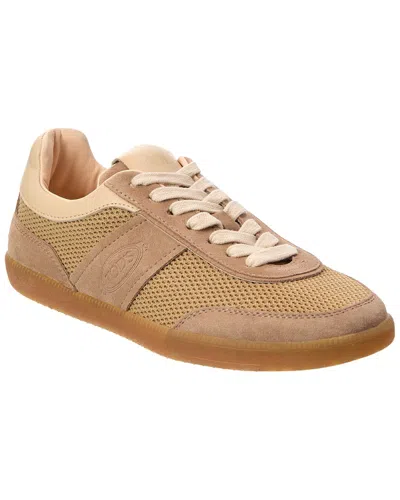 Tod's Mesh & Suede Sneaker In Beige