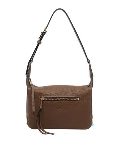 Tod's Metal Dots Mini Leather Shoulder Bag In Black