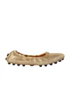Tod's Women's Ball Leather Bow Ballet Flats In Nude