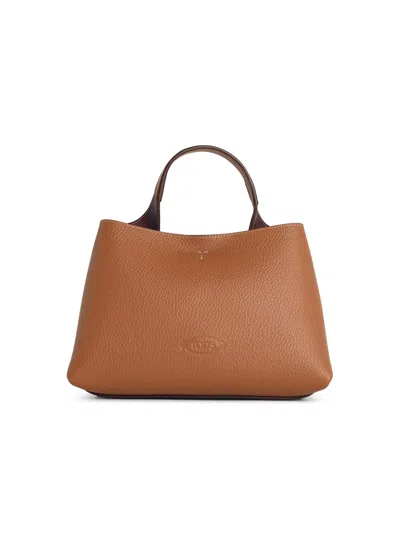 Tod's Micro Bag In Natural Brown Lear