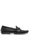 Tod's Gommino Leather Loafers In Black